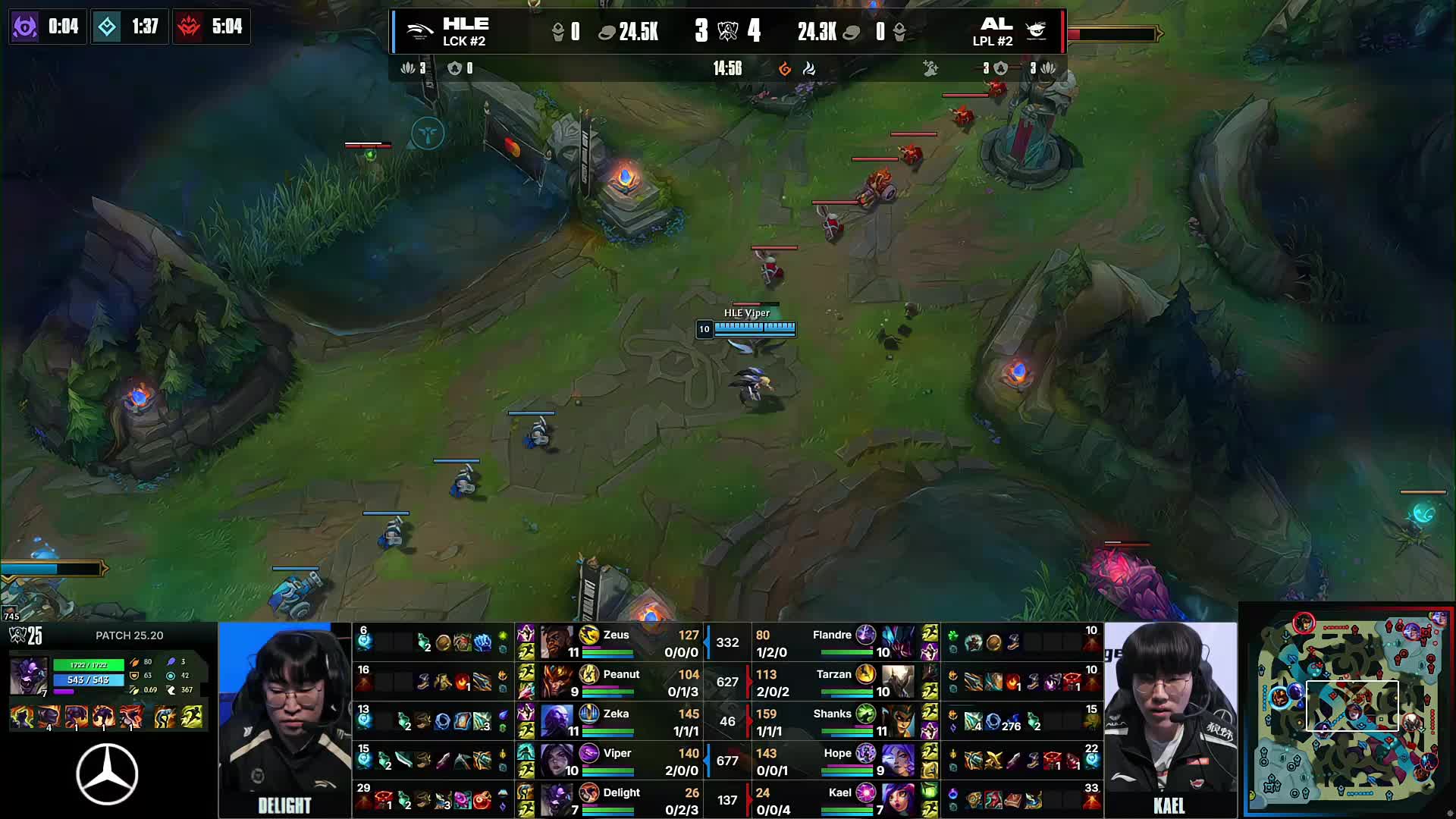 三核协作！ Zeus 杰斯重拾状态，两位C位稳稳收割 Hanwha Life Esports 的首局，击溃 KT Rolster